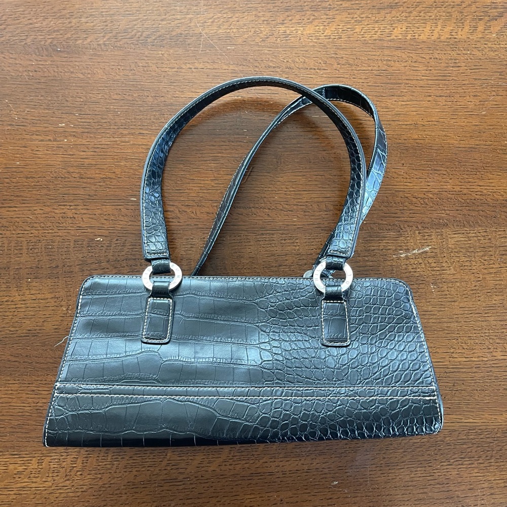 Y2K Tommy Hilfiger Shoulder Bag Faux Leather Alligator Print